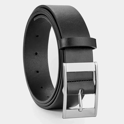 Mens Pin Buckle Faux Leather Belt Fashion Casual Business Belt