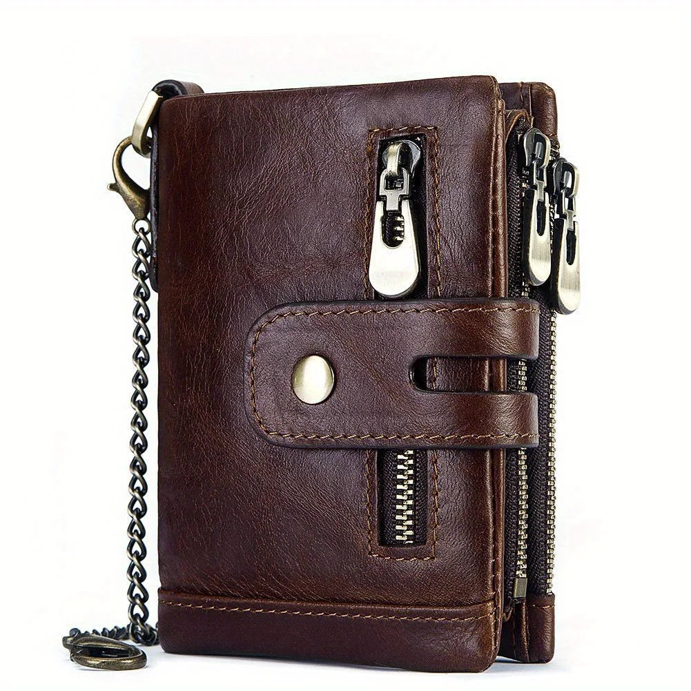 Genuine Leather RFID Mens Cowhide Wallet Card Holder