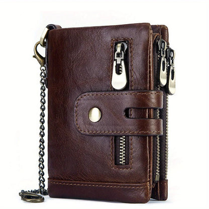 Genuine Leather RFID Mens Cowhide Wallet Card Holder