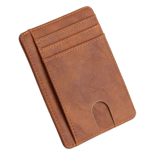 RFID Blocking Wallet Super Thin Mens Leather Card Holder