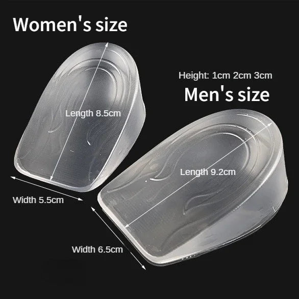 Invisible Height Increase Insoles Transparent Gel Inserts for Instant Lift