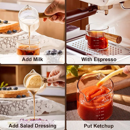 75ml Heat Resisting Glass Espresso Measuring Cup