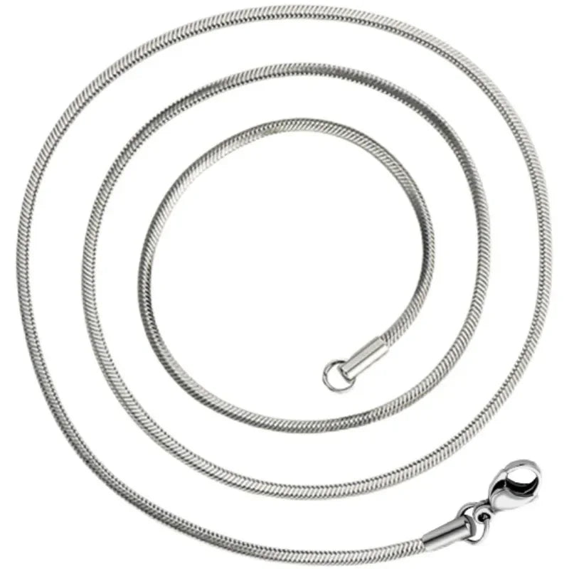 2MM Snake Link Chain 925 Sterling Silver Necklace for Men Women