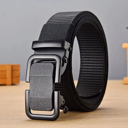 Mens Belt Automatic Metal Buckle Outdoor Sports Canvas