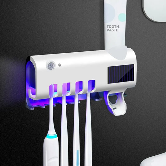 Ultraviolet Toothbrush Sterilizer Holder Automatic Toothpaste Dispensers