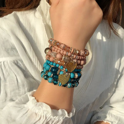 4pcs/set Boho Strand Womens Bracelet