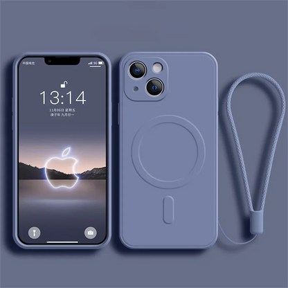 Liquid Silicone Case For iPhone 16 15 14 Pro Max Magnetic Wireless Charging