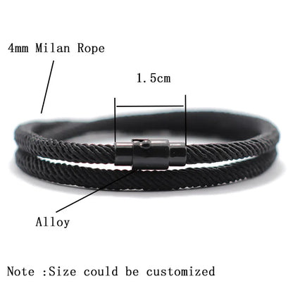 Minimalist Mens Rope Bracelet Double Layer Survival Bracelets