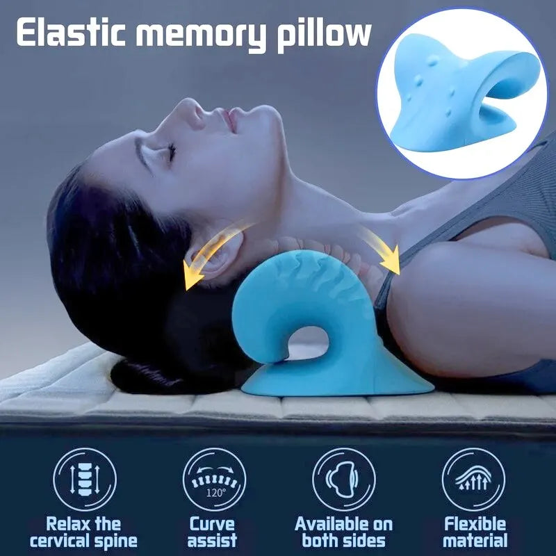 Neck Stretcher Relaxer Pillow Cervical Chiropractic Traction