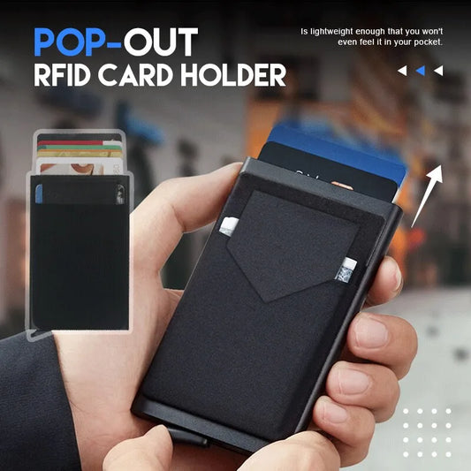 Rfid Smart Credit Card Holder Wallet Metal Slim