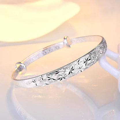 999 Sterling Silver Original Romantic Gypsophila Star Bracelets for Women