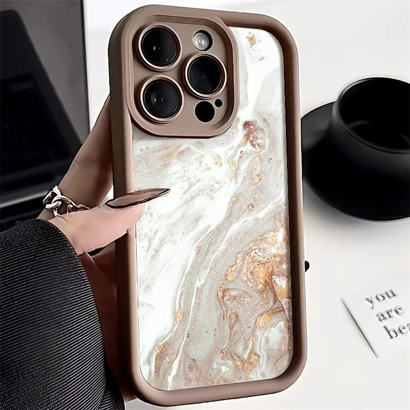 Marble Shockproof Soft TPU Silicone Phone Case For iPhone 15 14 13