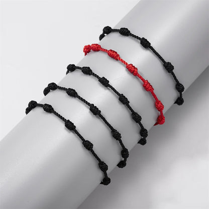 2Pcs Unisex Lucky Amulet Handmade Rope Bracelets
