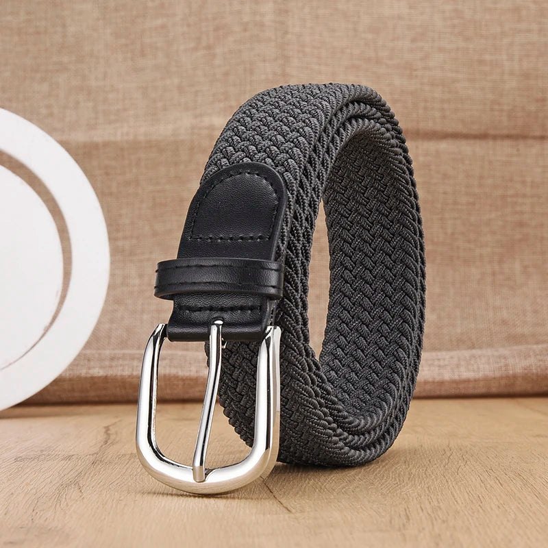 Mens Casual Woven Elastic Belt For Outdoor Rock Climbing Training