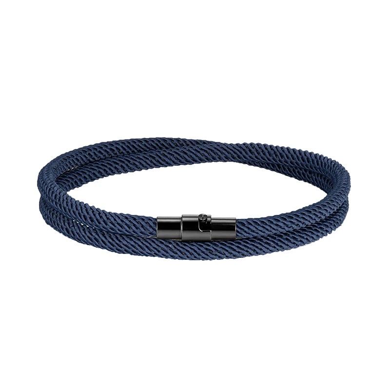 Minimalist Double Layer Rope Magnet Clasp Bracelet for Men Women