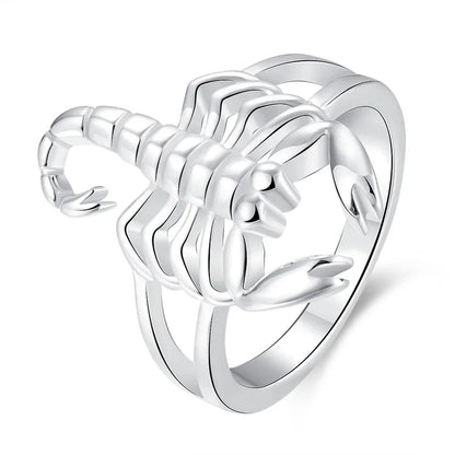 Scorpion 925 Sterling Silver Women Domineering Lady Ring