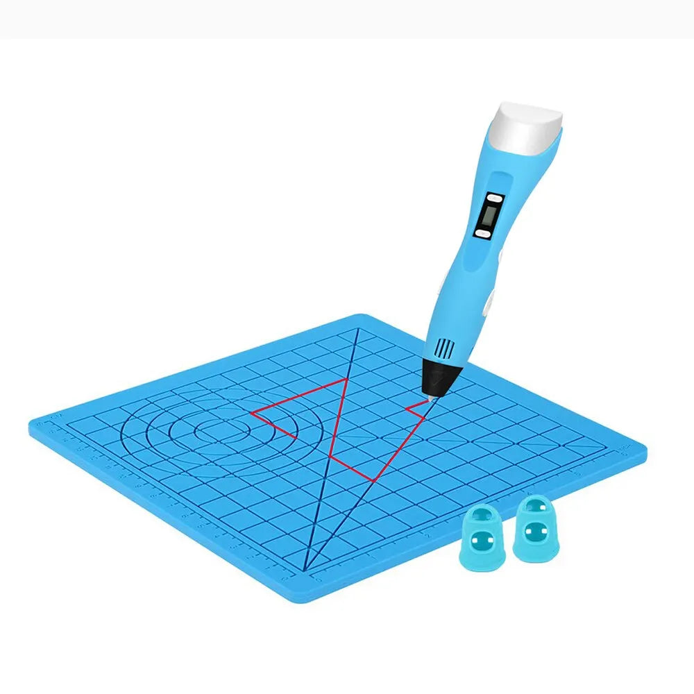 3D Printing Pen Silicone Mat Drawing Pad With Heat Proof Finger Sleeve