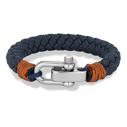 Nautical Style Wide Rope Bracelet Men Handmade Jewelry