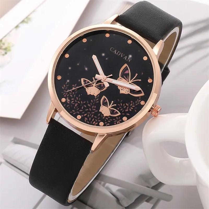 6pcs Set Womens Watches Butterfly Bracelet