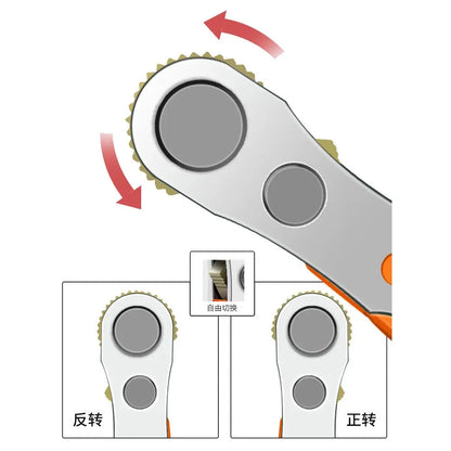 Multifunctional Bidirectional Ratchet Screwdriver Magnetic Wrench