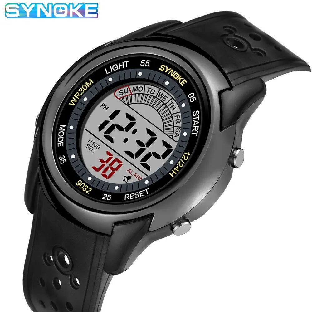 SYNOKE Mens Digital Watch Multifunction Waterproof Luminous