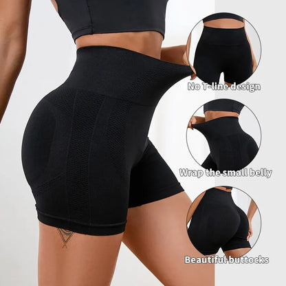 Womens Yoga Shorts Fitness Seamless Sportwear