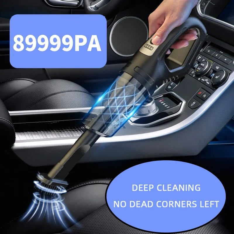 Car Vacuum Cleaner Handheld Powerful Suction Rechargeable Wireless