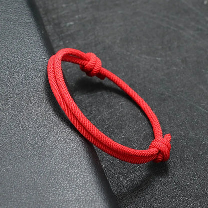 Handmade Adjustable Rope Bracelet Mens 4mm Thin String Bracelets