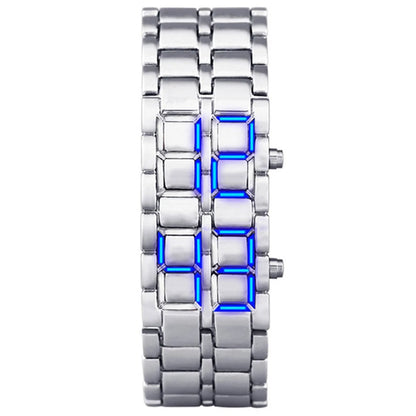 Mens Digital Lava Wrist Watch Red Blue LED Display