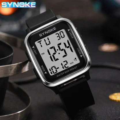 Mens Digital Watch Waterproof Multifunctional Luminous Outdoor Military