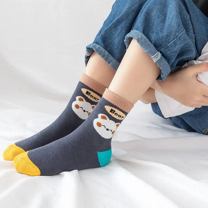 5 Pairs Kids Sock Comfort Warm High Quality Boys Socks