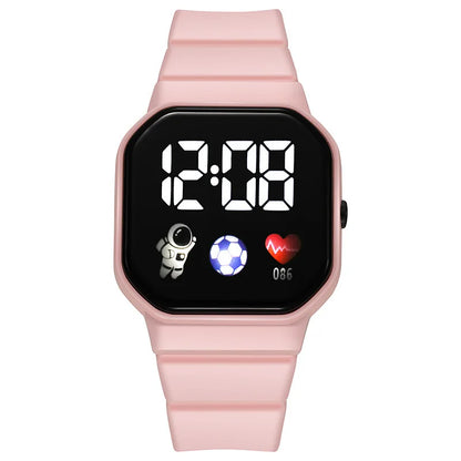 Kids Boys Girls Sports Waterproof Silicone LED Digital Watch