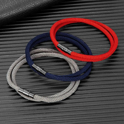 Minimalist Double Layer Rope Magnet Clasp Bracelet for Men Women