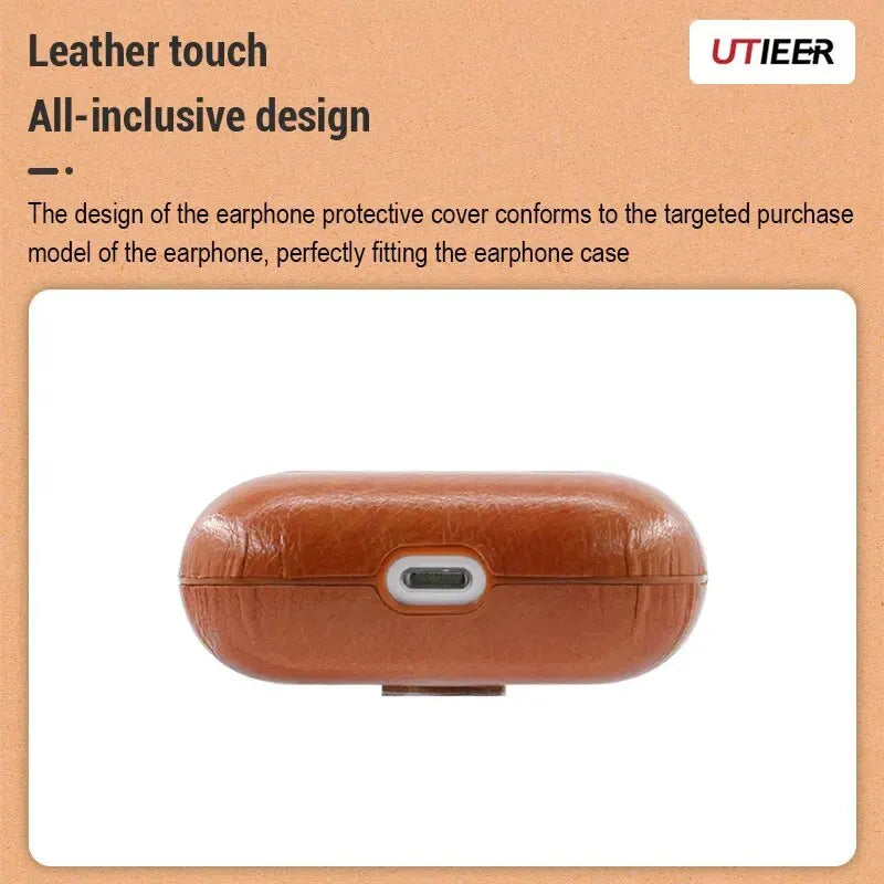 Suitable For Airpods Pro Retro Classic Headphone Leather Case