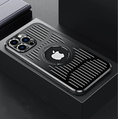 Fashion Metal Heat Dissipation Magnetic Magsafe Case for iPhone 15 14 13 12