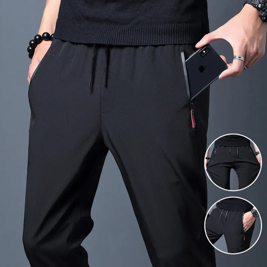 Mens Running Pants Quick Dry Thin Casual Trousers Sportswear