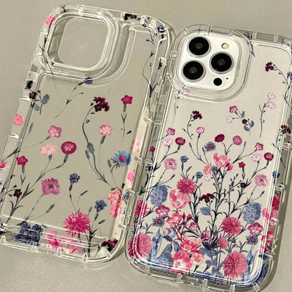 Flower Phone Case For iPhone 16 15 Aesthetic Floral Cute Cover