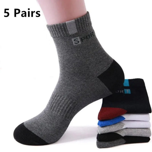 5 Pairs Breathable Bamboo Fiber Ankle Nonslip Men Socks