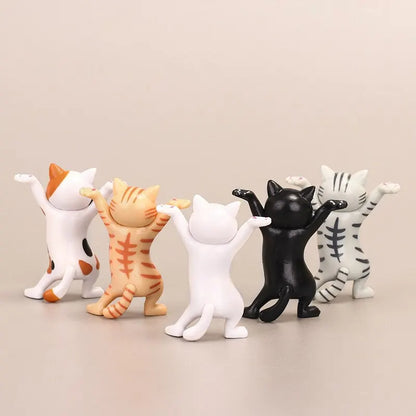 5 Models Dancing Cat Figure Decoration Cat Capsule Toy Doll Cake Decoration