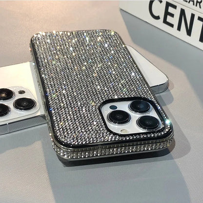 Full Shinny Diamond Bumper Frame Case for iPhone 15 14 13 12 11