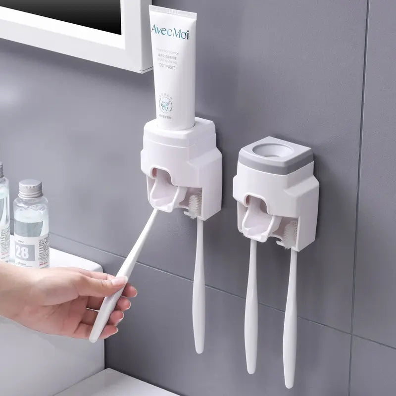 Automatic Toothpaste Dispenser Toothbrush Holder Squeezer