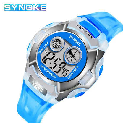 Kids Childrens Digital Watch Boy Girl Waterproof Sports LED Wristwatch