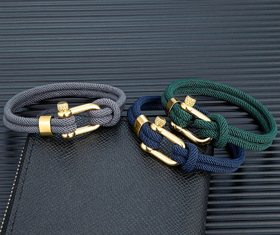 Double Strand Nautical Rope Bracelets for Men Women Handmade