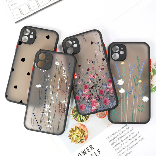 Clear Matte Phone Case For iPhone 15 14 Pro Max Silicone