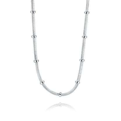 925 Sterling Silver Snake Chain Womens Necklace Jewelry European Style
