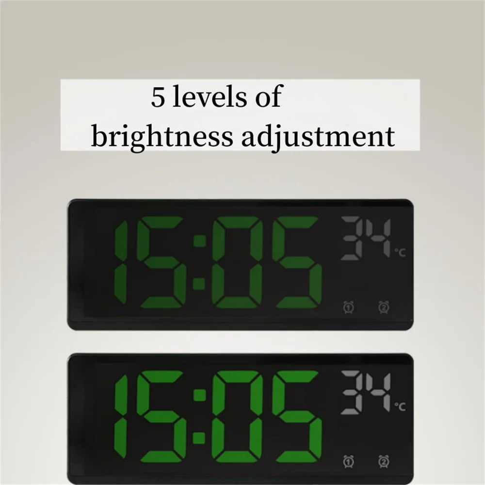 Voice Control Digital Alarm Watch Temperature Desktop Table Clock