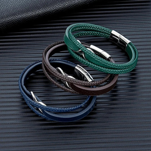 Men Women Multilayer Braided Leather Bracelets Forver Love Infinity