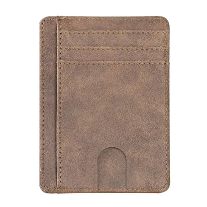 RFID Blocking Wallet Super Thin Mens Leather Card Holder