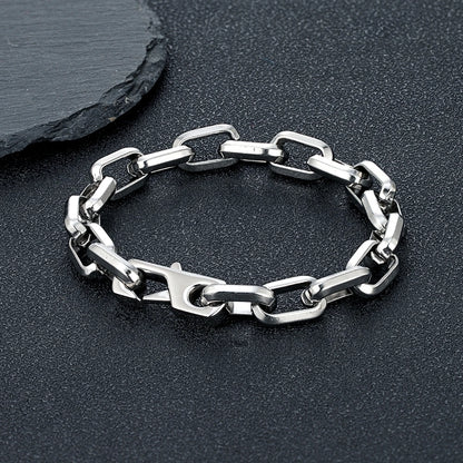 Locomotive Vintage Oxidized Men Punk Stainless Steel Motorcycle Bracelet