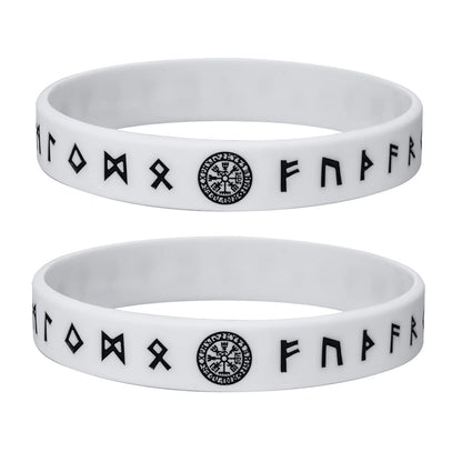 12mm Silicone Bracelet for Mens Nordic Viking Soft Rubber Silicone Wristband
